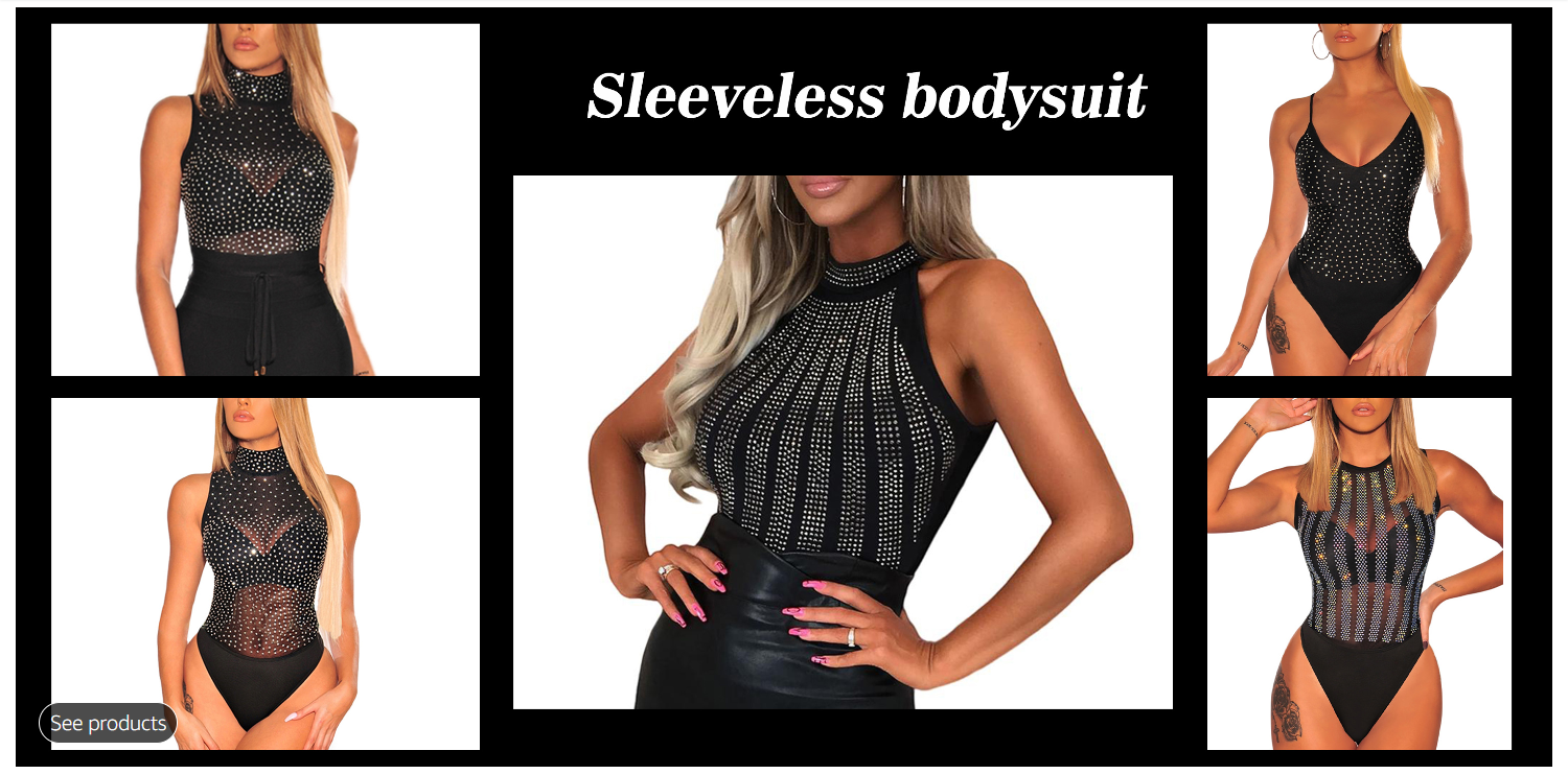 UEOIOW sleeveless bodysuit collection